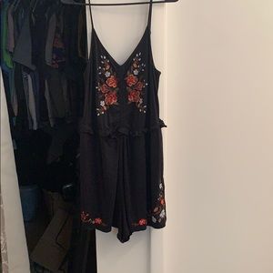 Romper with Flower Detailing